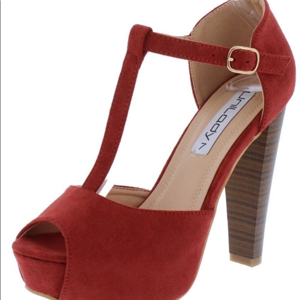 Coral T-Strap Heel!